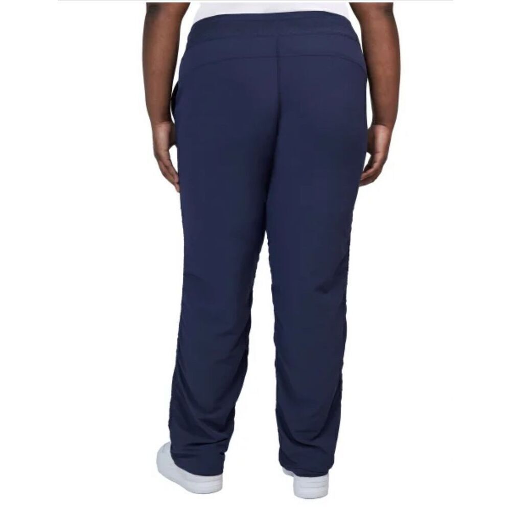 KIRKLAND SIGNATURE Women’s Active Pants 3X Blue Side Ruching Stretch Pockets NWT - Picture 3 of 10